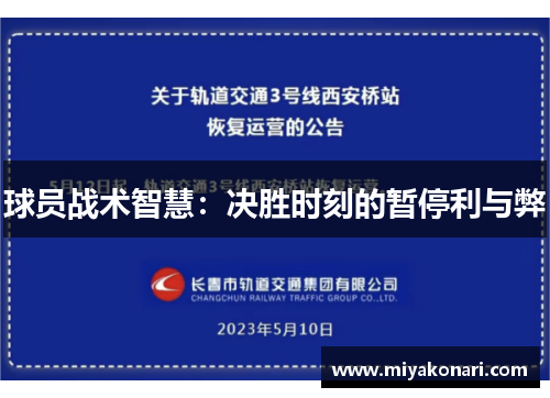 球员战术智慧：决胜时刻的暂停利与弊